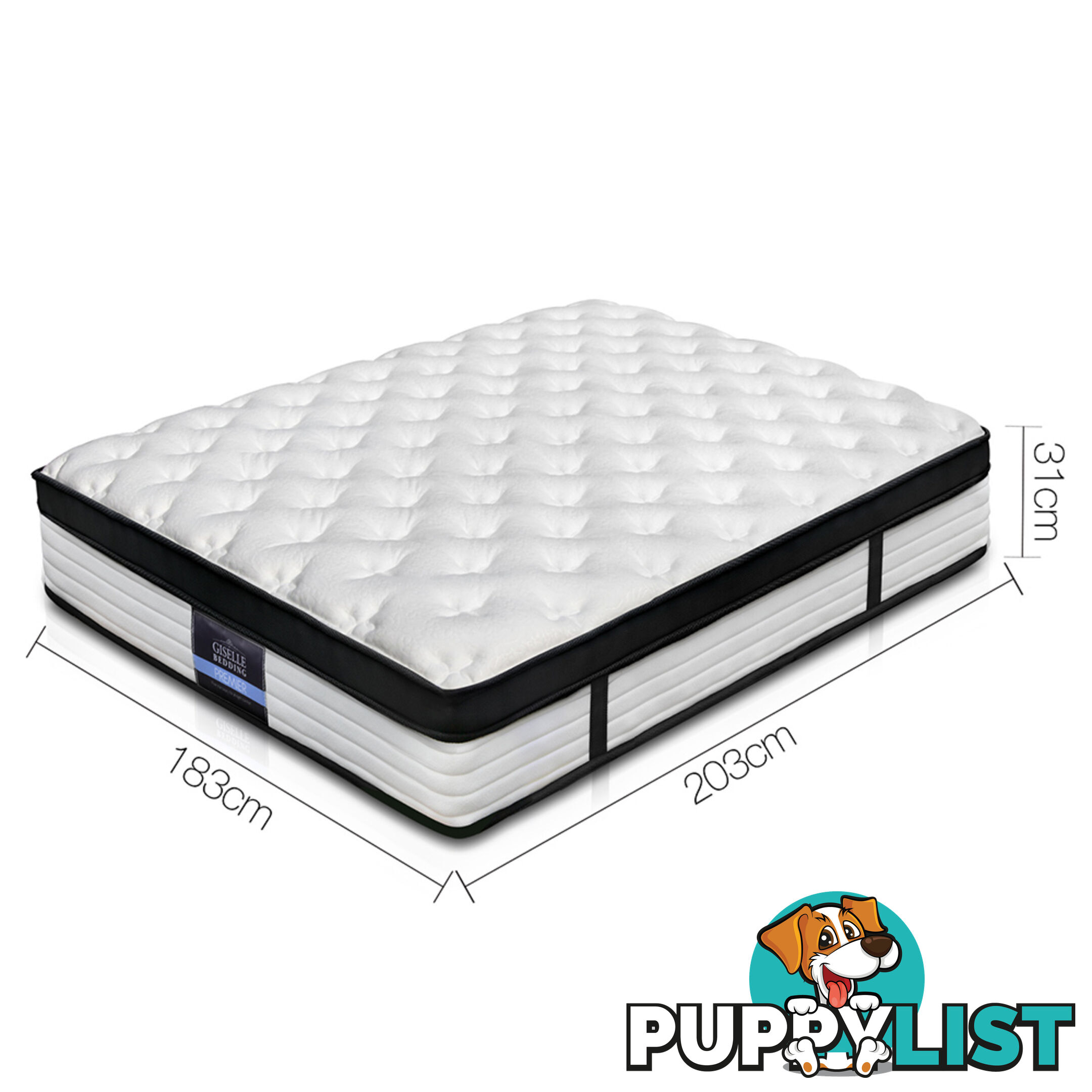 Giselle Bedding Euro Top Mattress - King