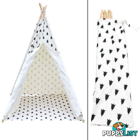 Kids Play Tent Children Canvas Teepee Pretend Playhouse Outdoor Indoor Tipi