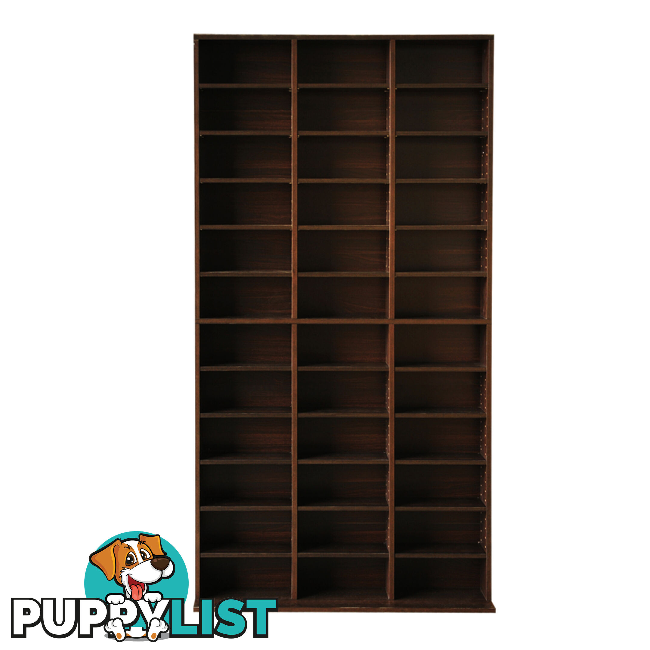 CD DVD Storage Shelf Rack Stand Cupboard Book Unit 528 DVD / 1116 CD Brown