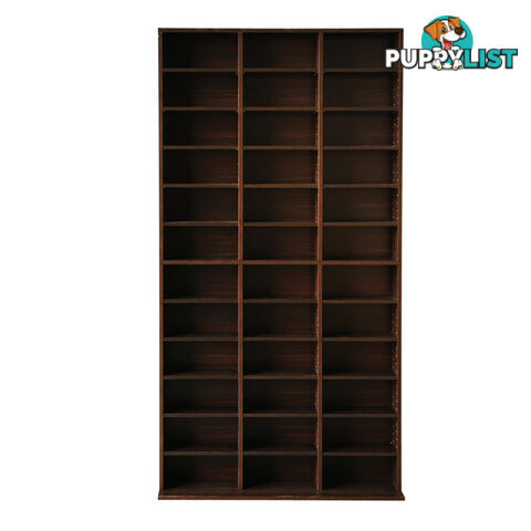 CD DVD Storage Shelf Rack Stand Cupboard Book Unit 528 DVD / 1116 CD Brown