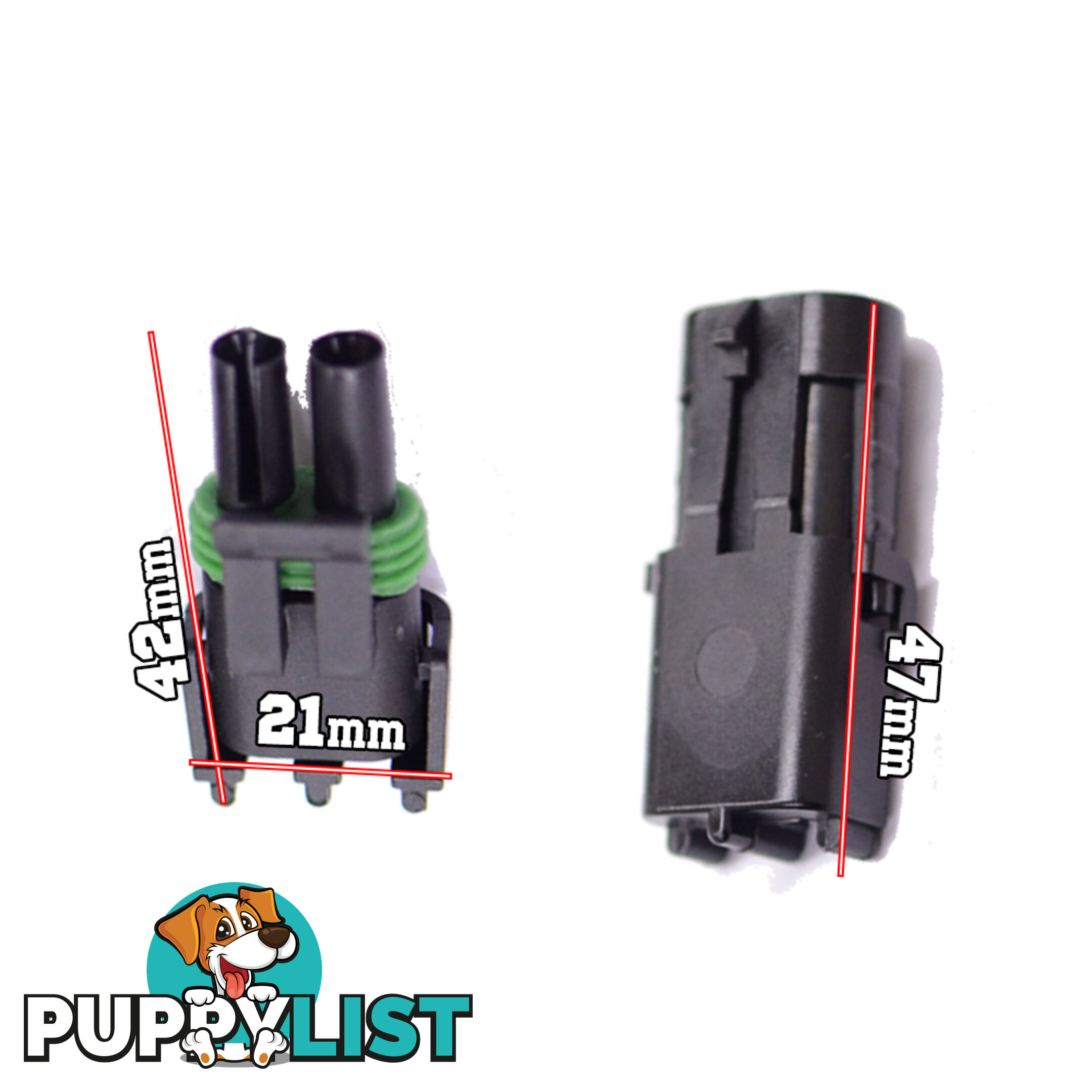 2PCS KITS 2 WAY 1.5MM WATERPROOF AUTO ELECTRICAL WIRE CABLE CONNECTOR PLUG
