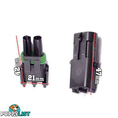 2PCS KITS 2 WAY 1.5MM WATERPROOF AUTO ELECTRICAL WIRE CABLE CONNECTOR PLUG