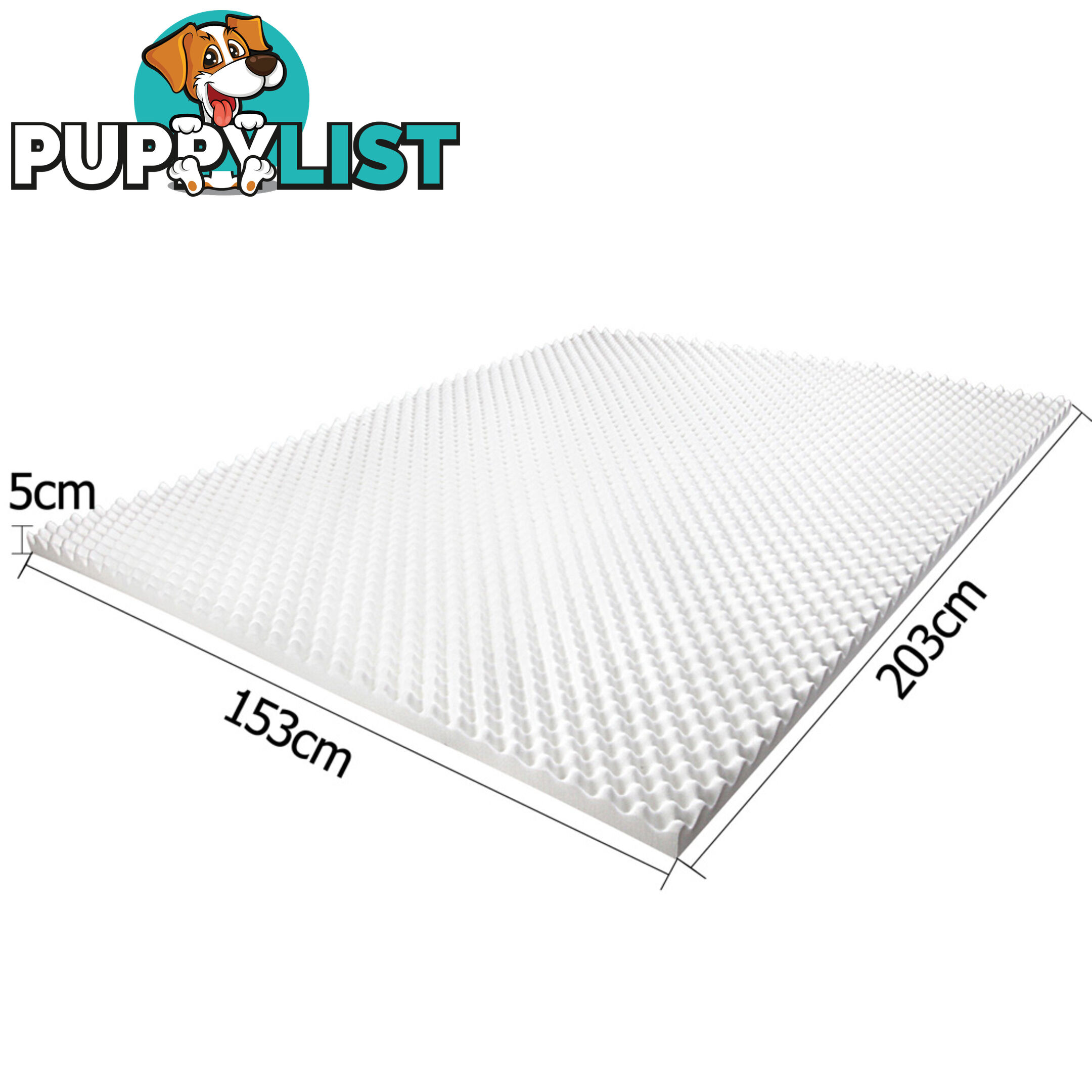 Premium 5cm Egg Crate Mattress Topper Anti-bacterial Underlay Protector Queen