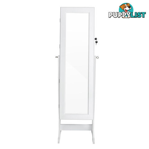 Mirror Jewellery Cabinet Storage 146cm White