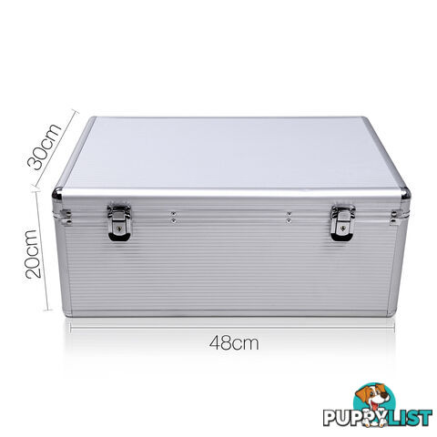 Aluminium CD DVD Bluray Storage Case Lock Box 500 Discs SL Folder Holds