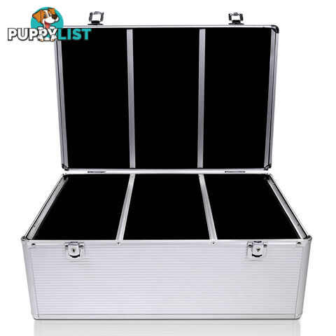 Aluminium CD DVD Bluray Storage Case Lock Box 500 Discs SL Folder Holds