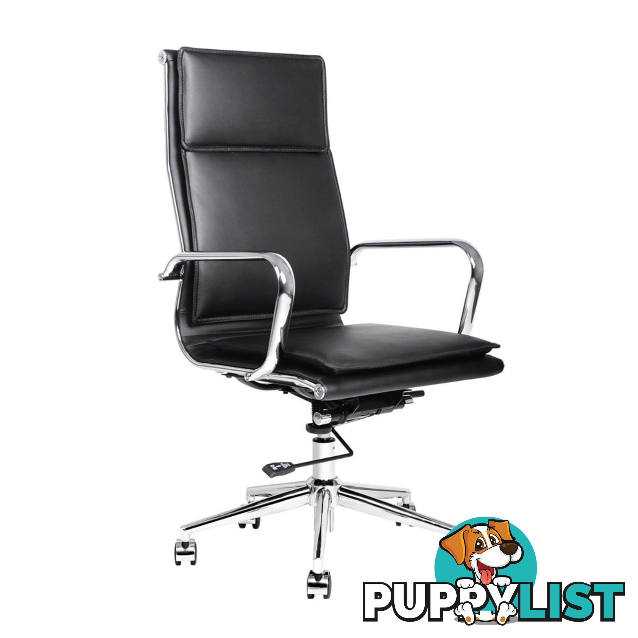 Executive PU Leather Office Computer Armchair Black