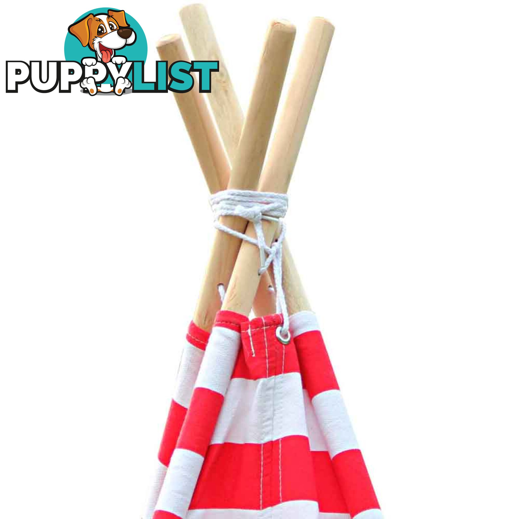 Kids Play Tent Children Canvas Teepee Pretend Playhouse Outdoor Indoor Tipi Red