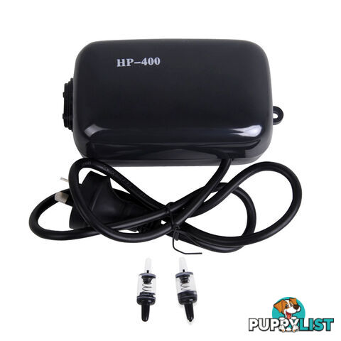 Fish Tank Air Pump Double Outlets Aquarium Aqua Oxygen Fountain Pond Marine