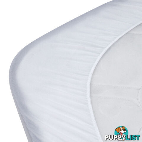 140GSM Terry Cotton Waterproof Mattress Protector Fully Fitted Bed Cover Single