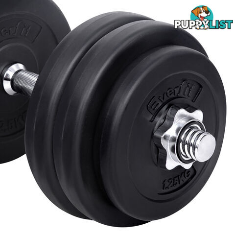 30KG Dumbbell Set Home Gym Fitness Exercise Body Workout Adjustable Weights