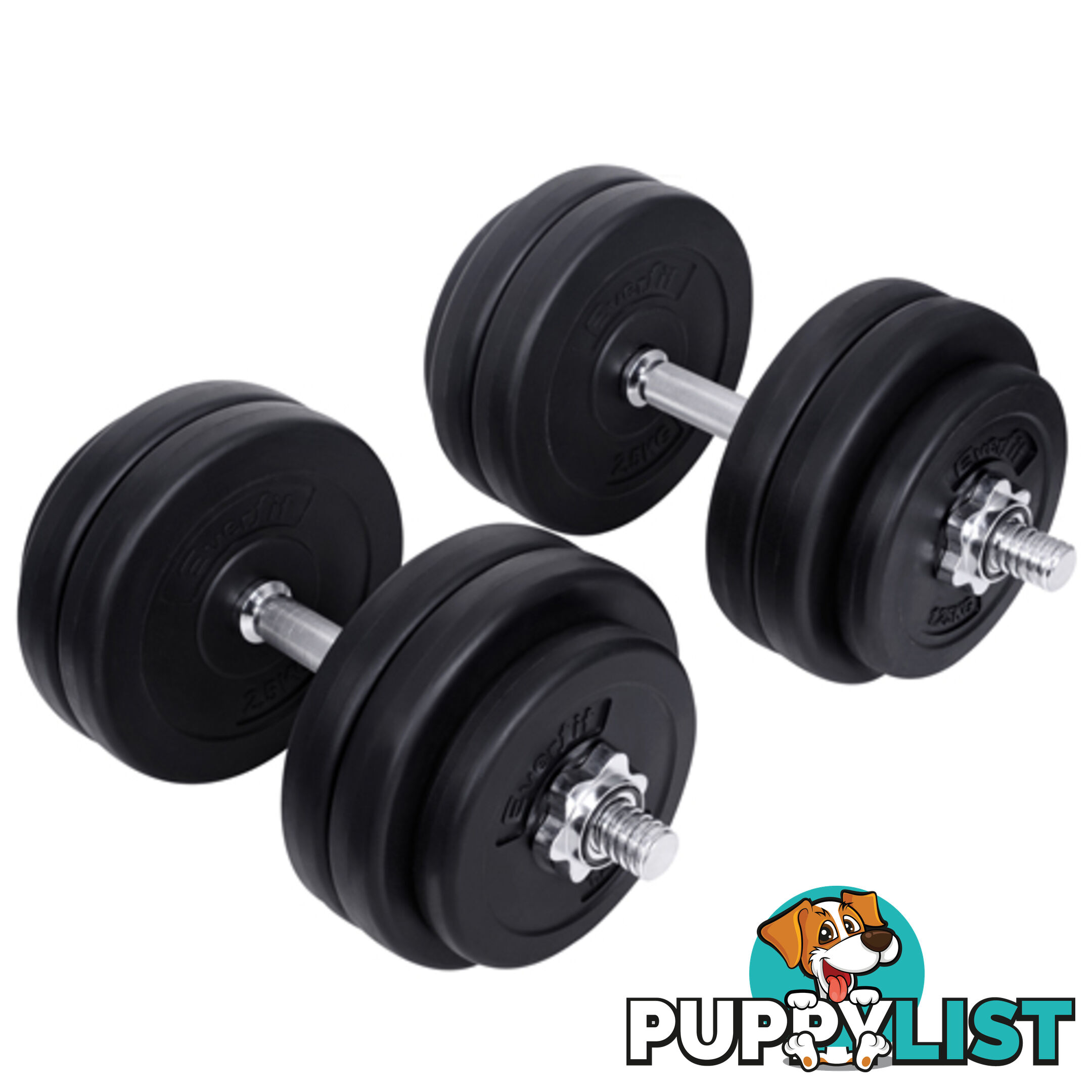 30KG Dumbbell Set Home Gym Fitness Exercise Body Workout Adjustable Weights