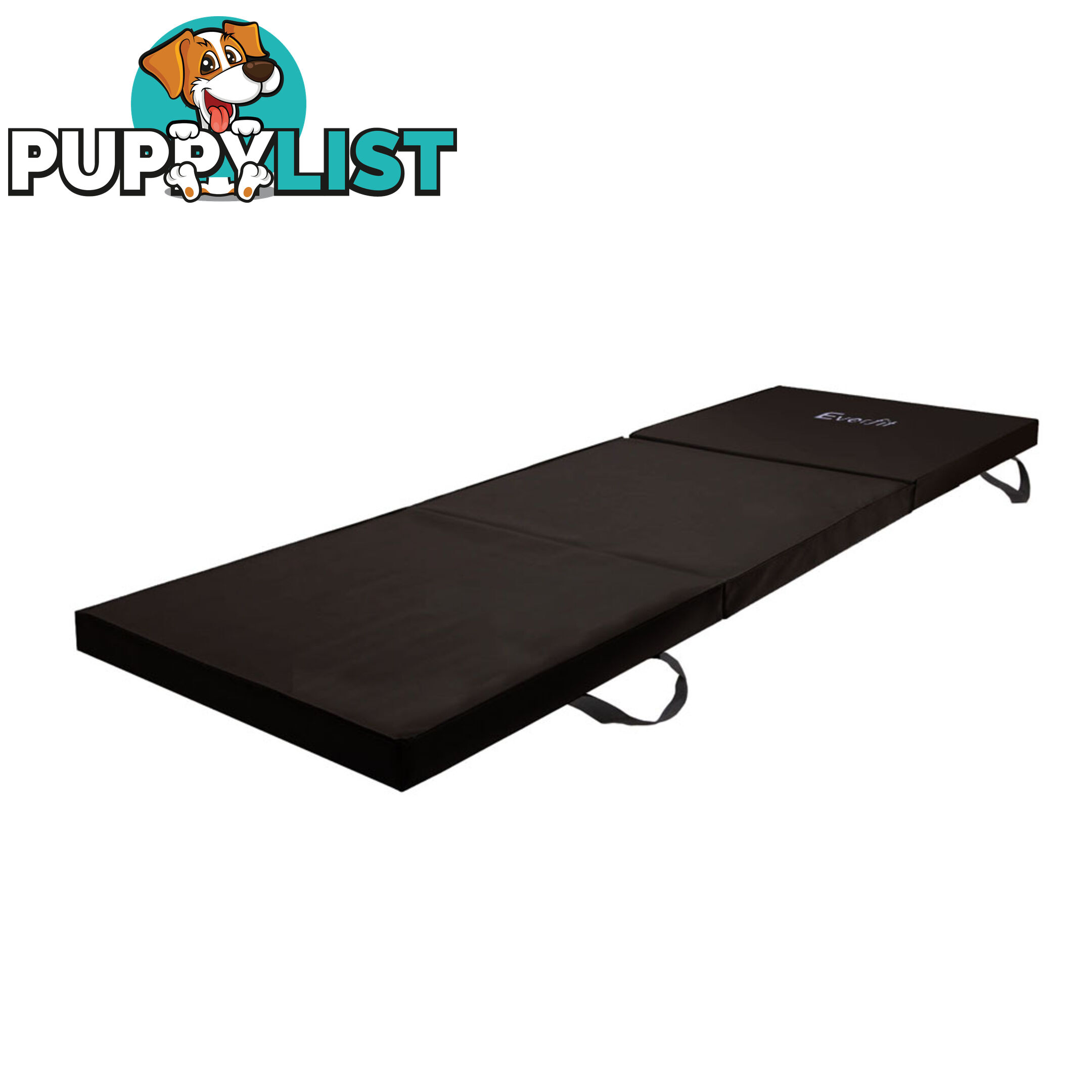 Trifold Exercise Mat Floor Black