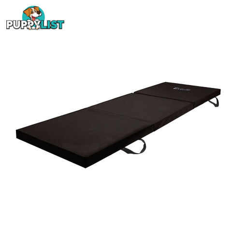 Trifold Exercise Mat Floor Black