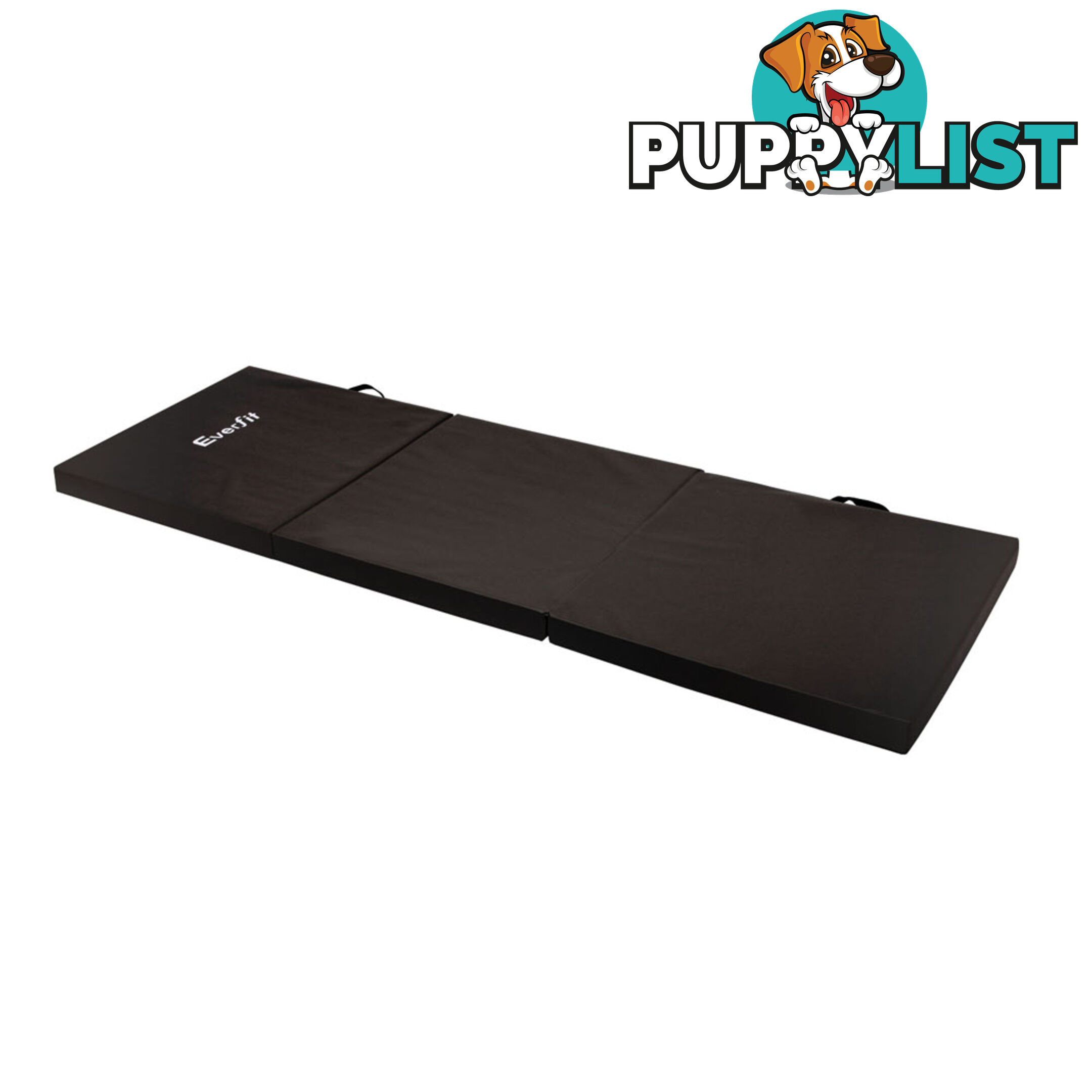 Trifold Exercise Mat Floor Black