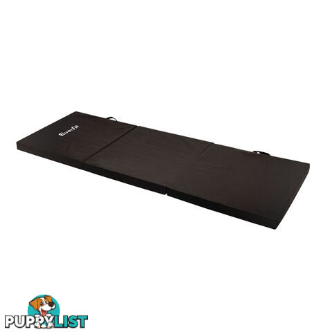 Trifold Exercise Mat Floor Black