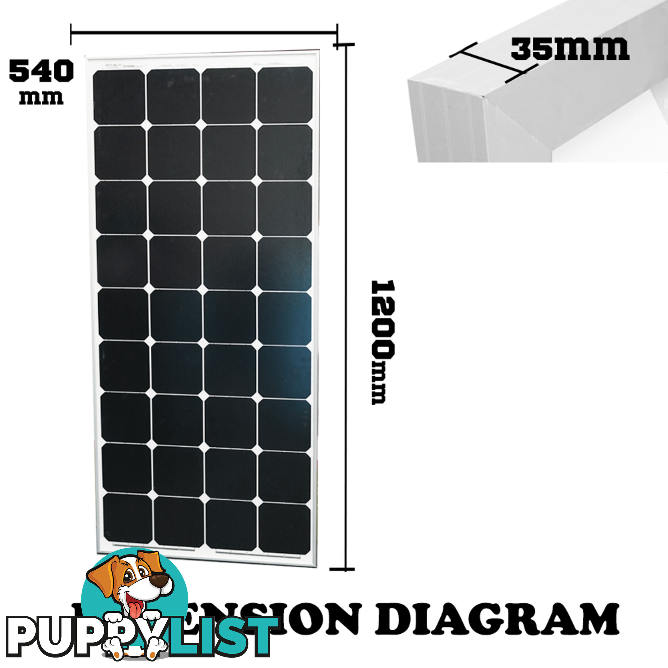 12V 130W Solar Panel Home Generator Camping Power Mono Charging Kit Battery PWM