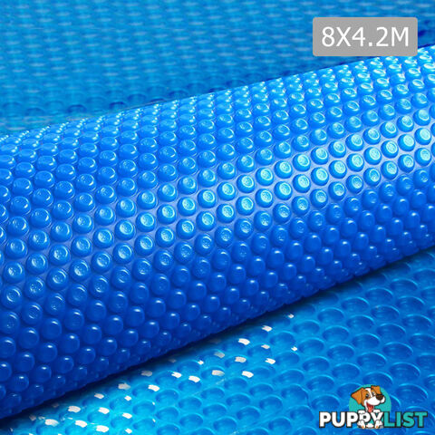 8m X 4.2m Outdoor Solar Swimming Pool Cover Winter 400 Micron Bubble Blanket