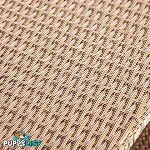 Outdoor Dining Set 11psc Garden Furniture Wicker Rattan Table Chair Brown Beige