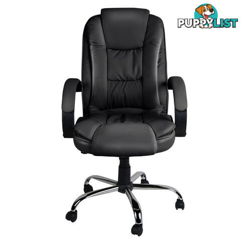 Premium PU Leather Office Computer Chair Black