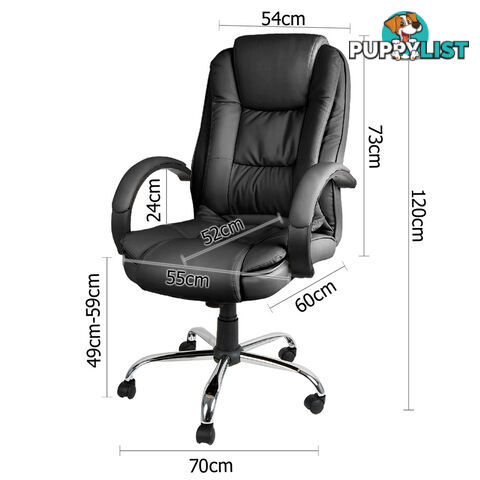 Premium PU Leather Office Computer Chair Black