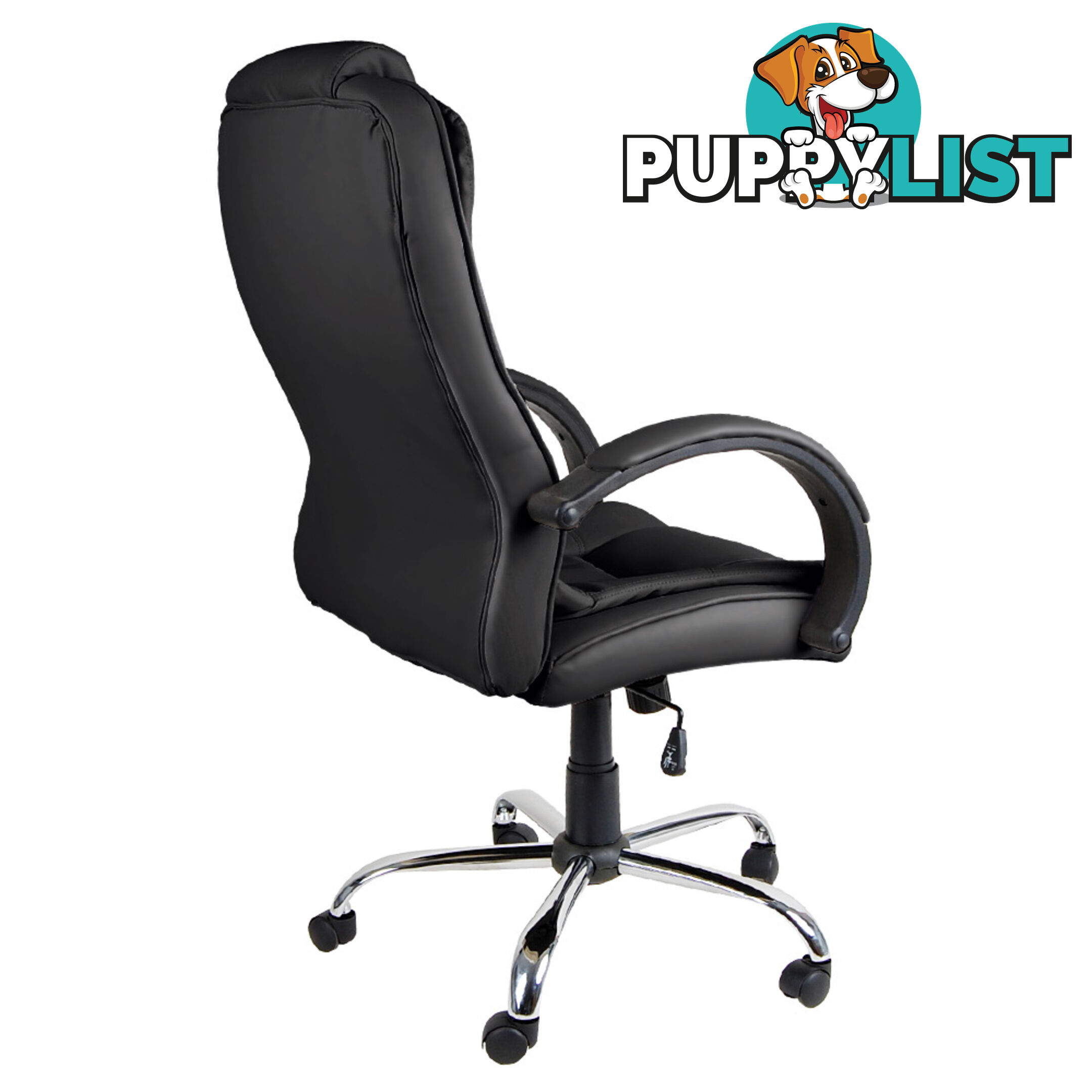 Premium PU Leather Office Computer Chair Black