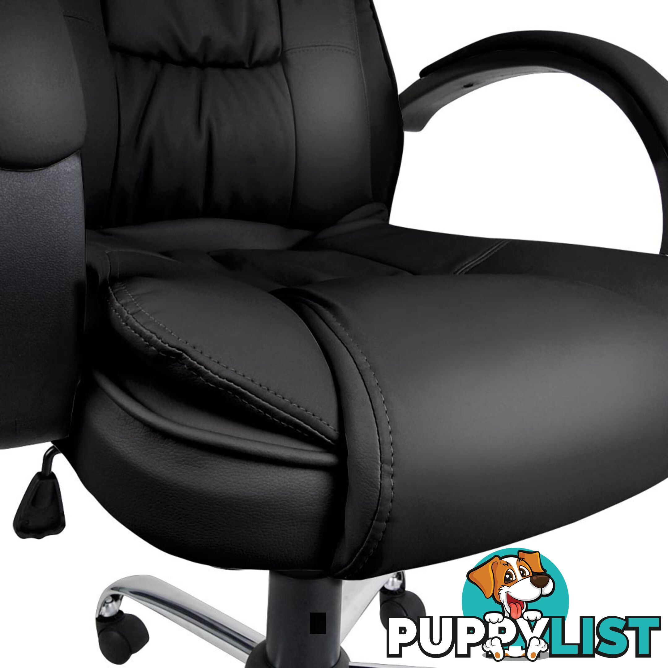 Premium PU Leather Office Computer Chair Black