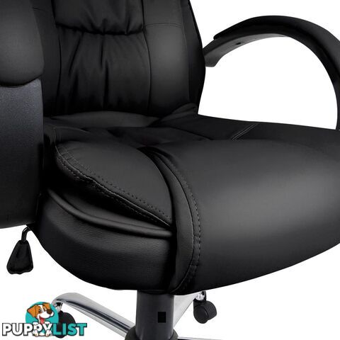 Premium PU Leather Office Computer Chair Black