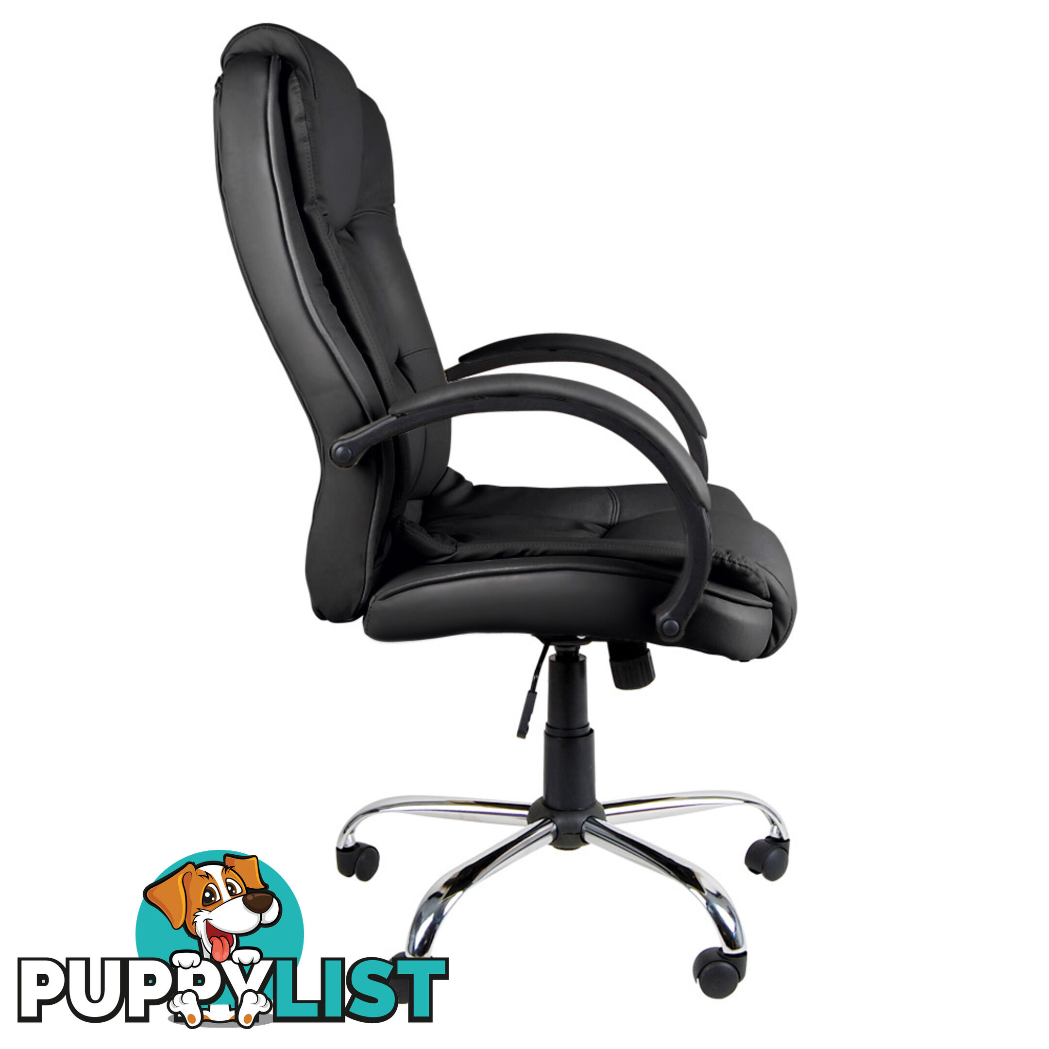 Premium PU Leather Office Computer Chair Black