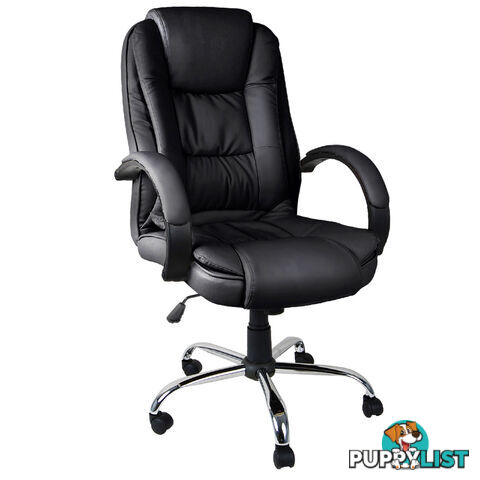 Premium PU Leather Office Computer Chair Black