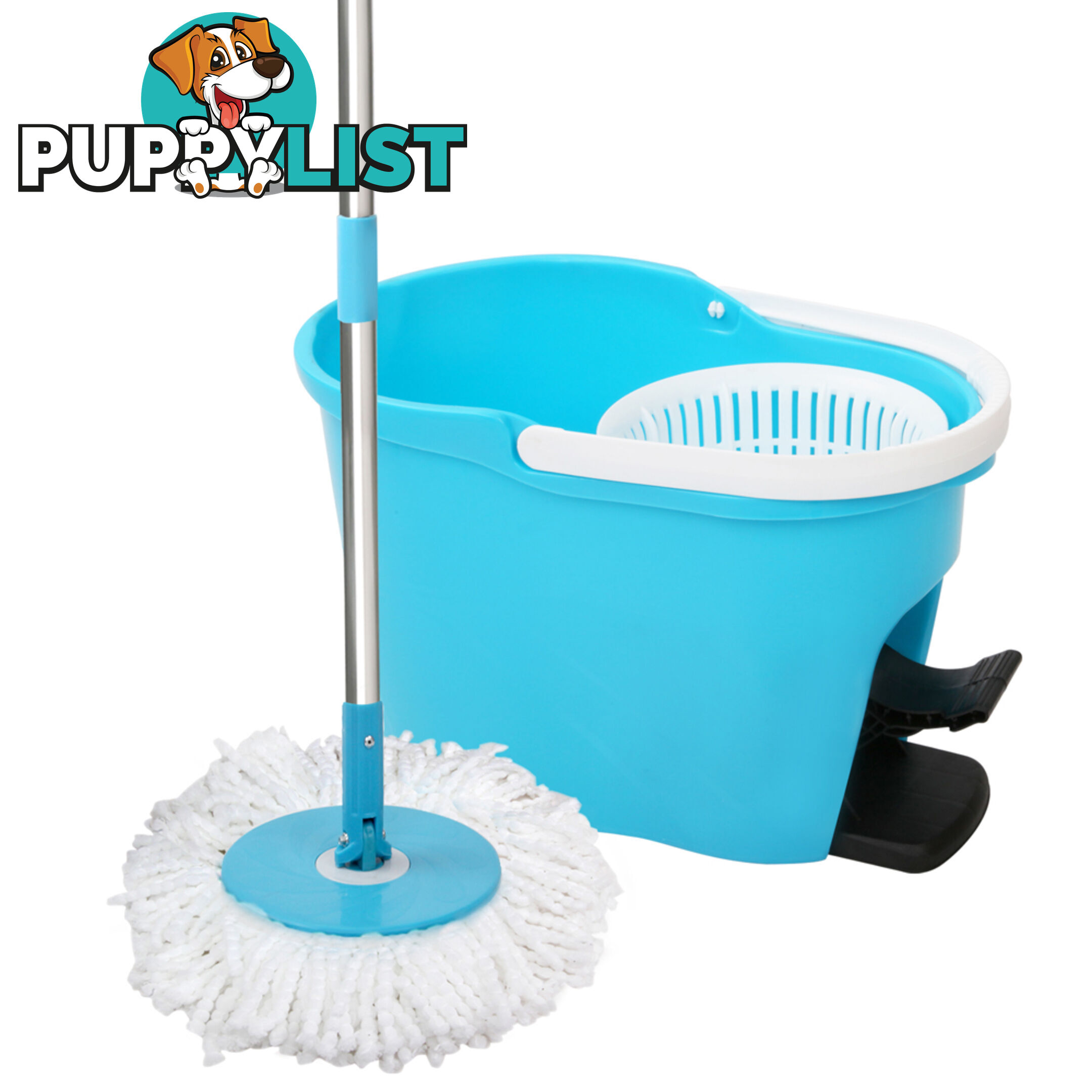 360 Degree Spinning Mop Spin Dry Bucket 8.5L Blue