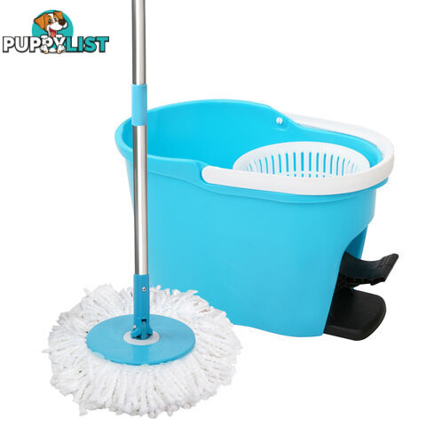 360 Degree Spinning Mop Spin Dry Bucket 8.5L Blue