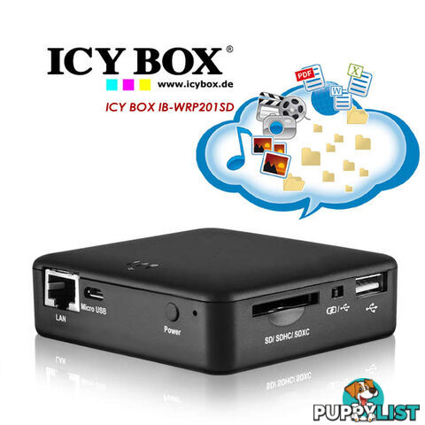 ICY BOX IB-WRP201SD WiFi-Station for SD cards, Access Point and Power Bank