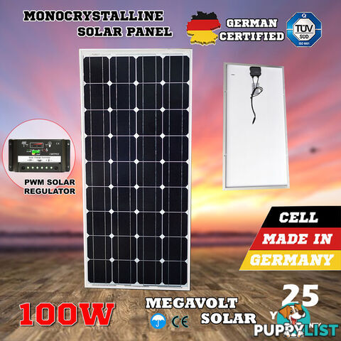 100W 12V SOLAR PANEL KIT HOME GENERATOR CARAVAN CAMPING POWER MONO CHARGING PWM