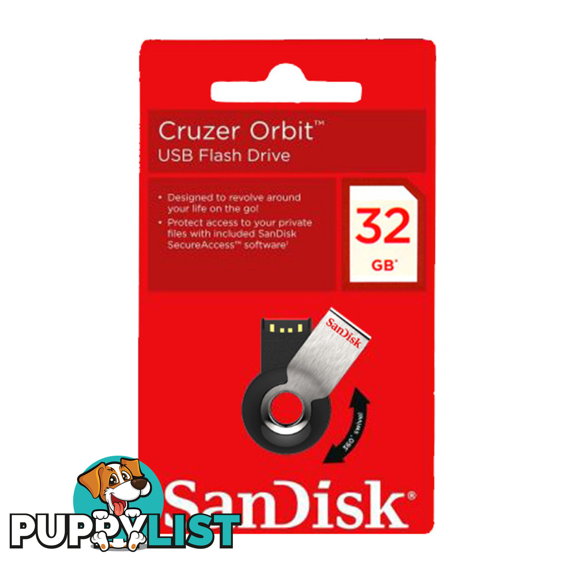 SanDisk Cruzer Orbit CZ58 32GB USB Flash Drive