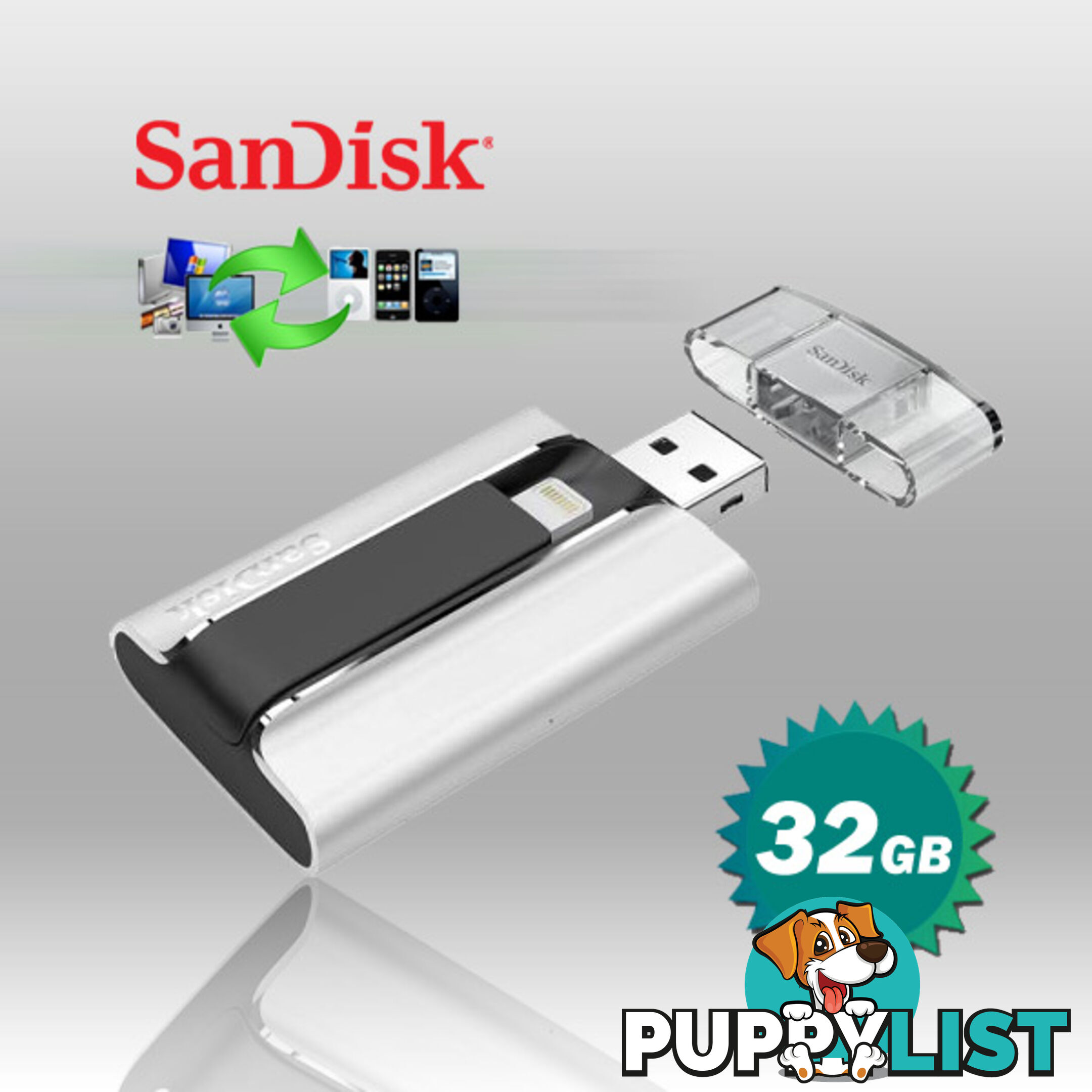 SanDisk 32GB iXpand USB 2.0 Lightning Connectors For iPhone iPad