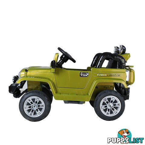 Kids Ride on Car Manual Jeep Children Sports Remote Control Electric Toys Green