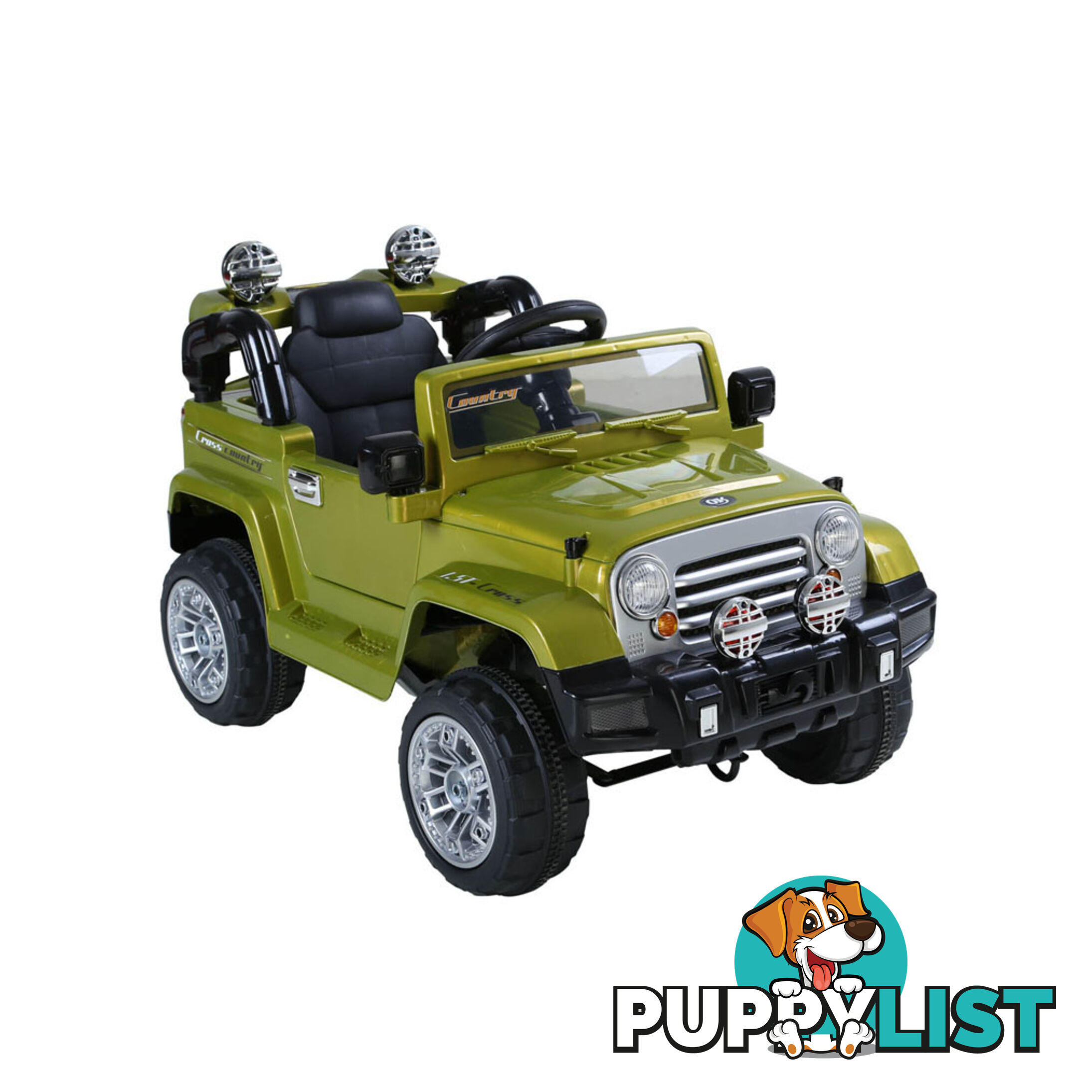 Kids Ride on Car Manual Jeep Children Sports Remote Control Electric Toys Green