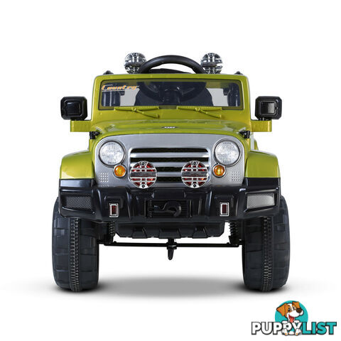 Kids Ride on Car Manual Jeep Children Sports Remote Control Electric Toys Green