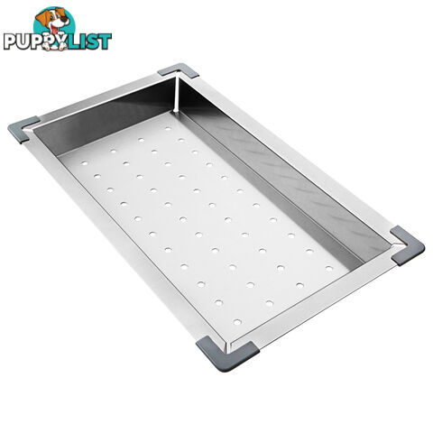 Quality Stainless Steel Kitchen Sink Colander Rectangle Strainer Drainer Tray