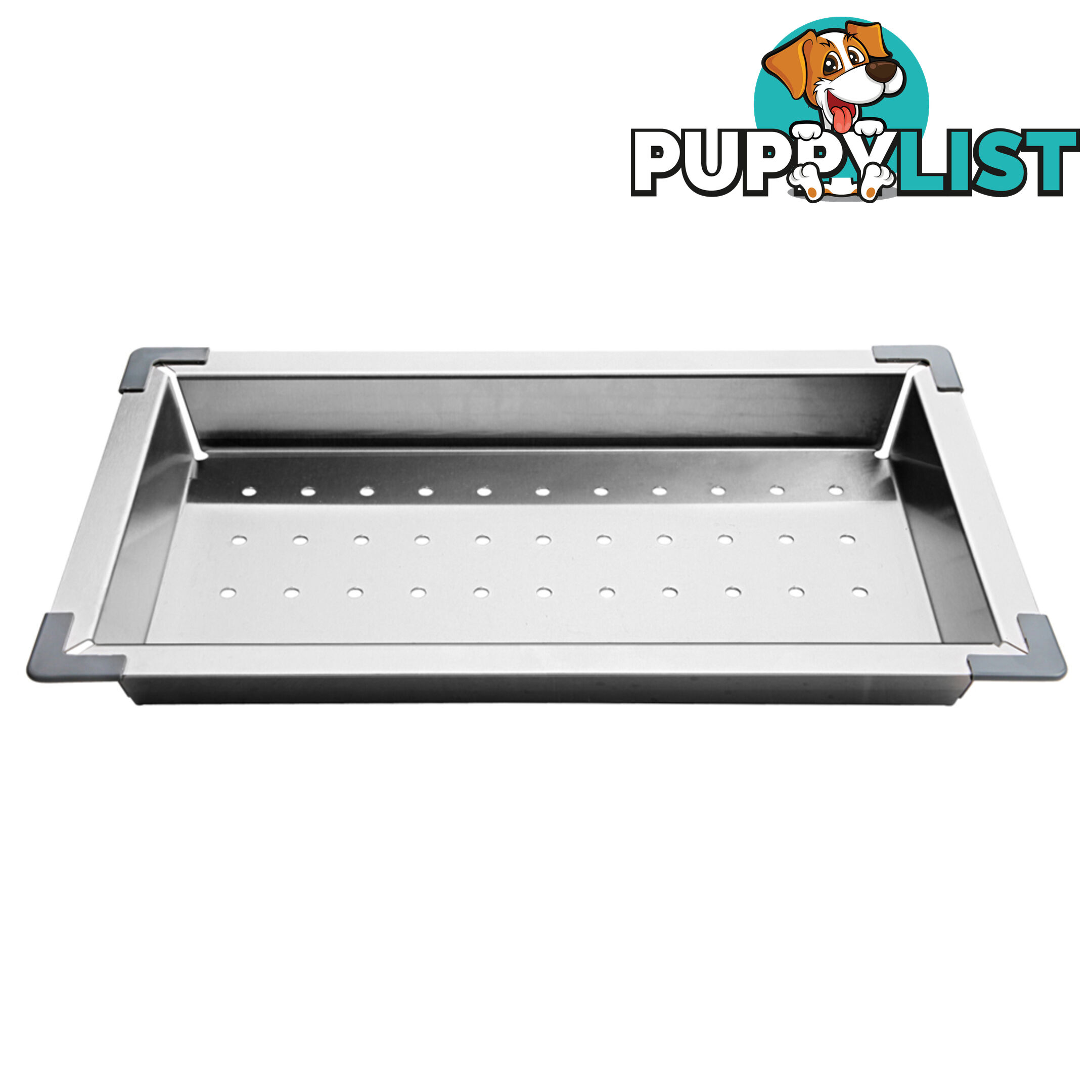 Quality Stainless Steel Kitchen Sink Colander Rectangle Strainer Drainer Tray