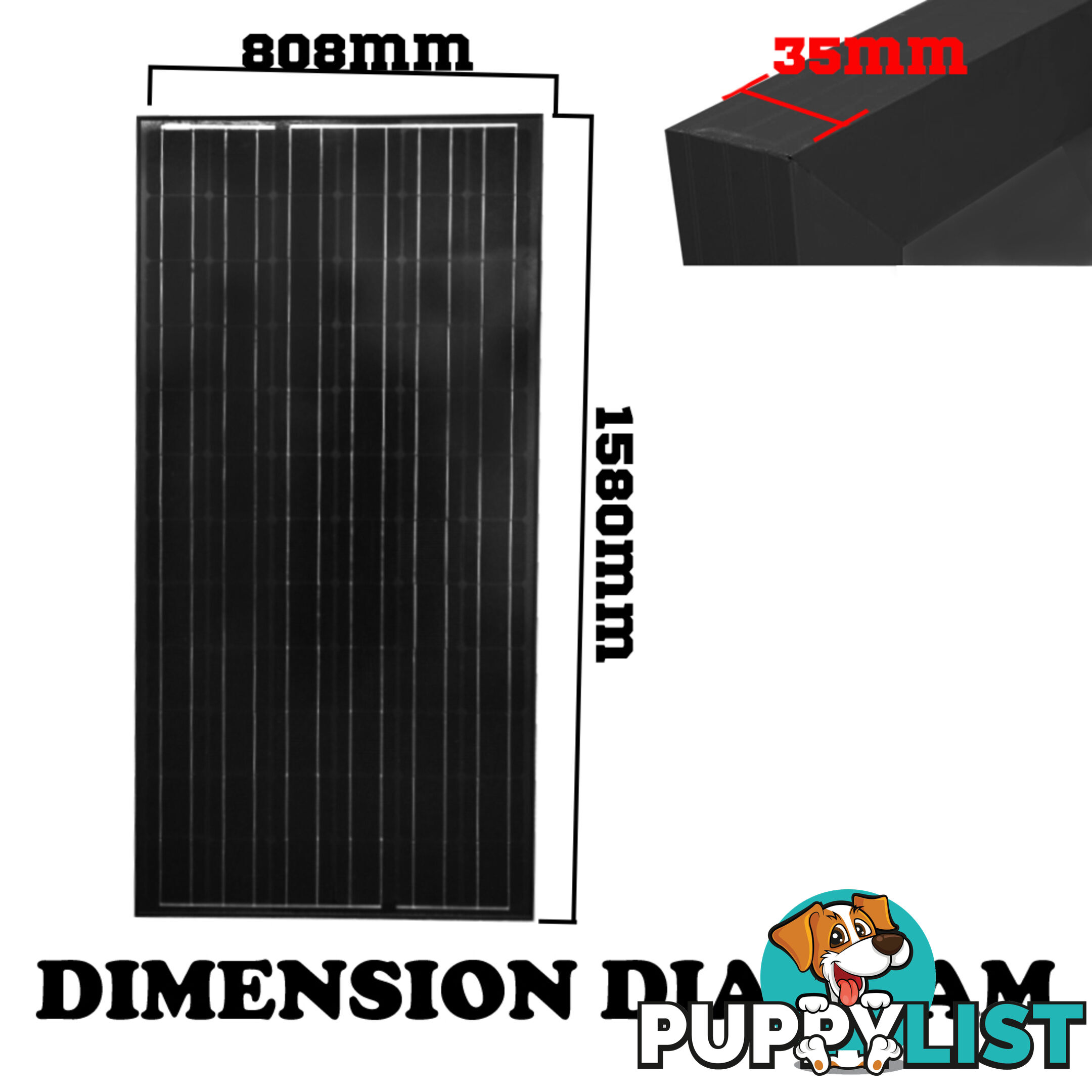 12V 220W Black Solar Panel Kit Caravan Camping Power Battery Charging