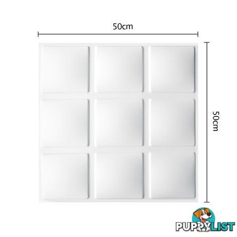 12 Pcs 3D Cube Design Wall Panel