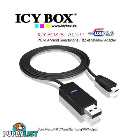 ICY BOX (IB - AC511) PC to Android Smartphone / Tablet Shadow Adapter