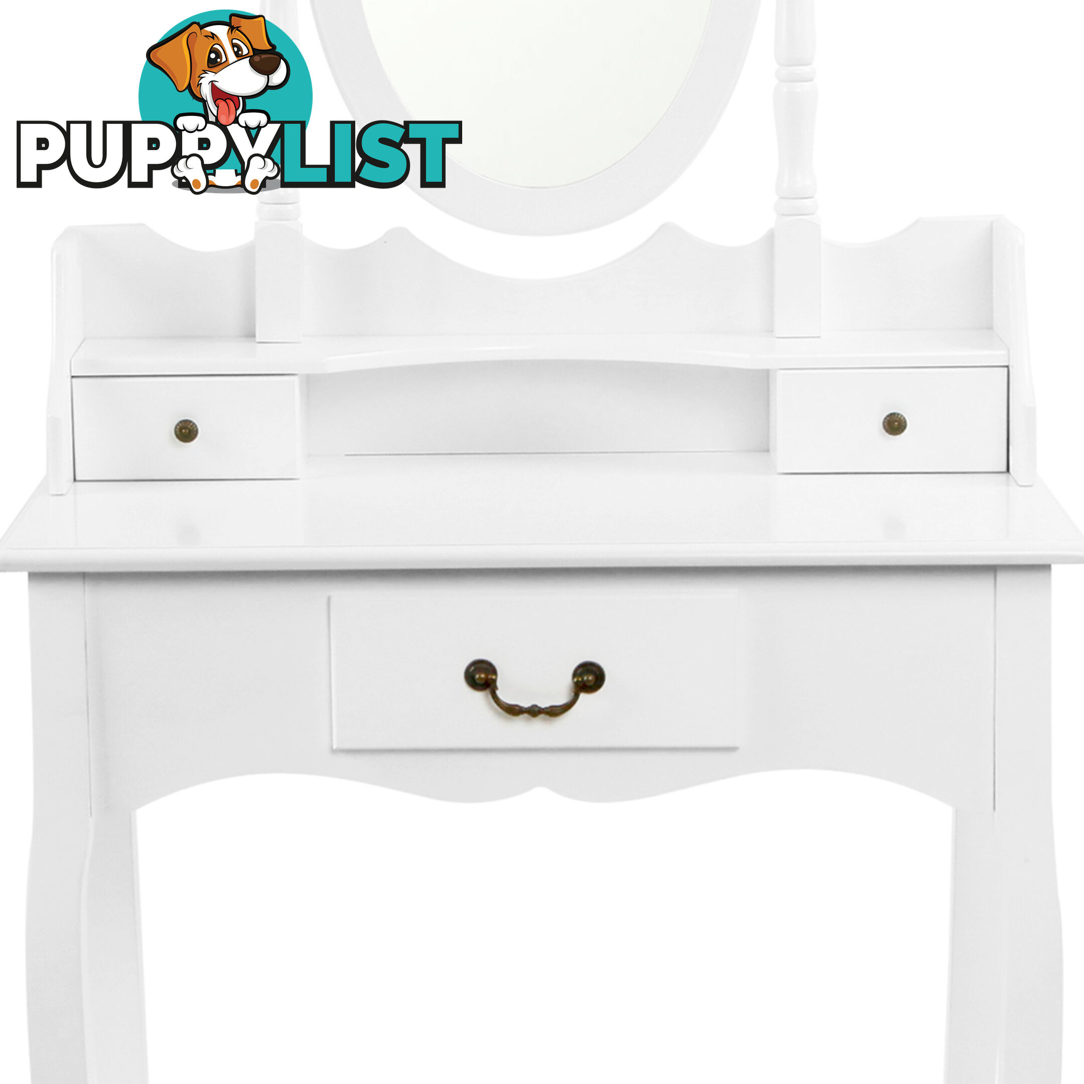 3 Drawer Dressing Table With Mirror White