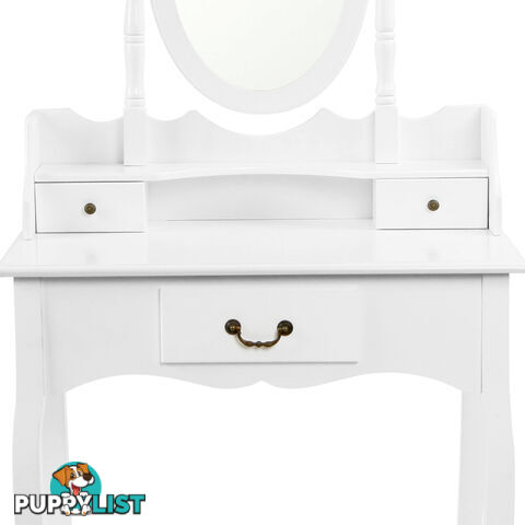 3 Drawer Dressing Table With Mirror White