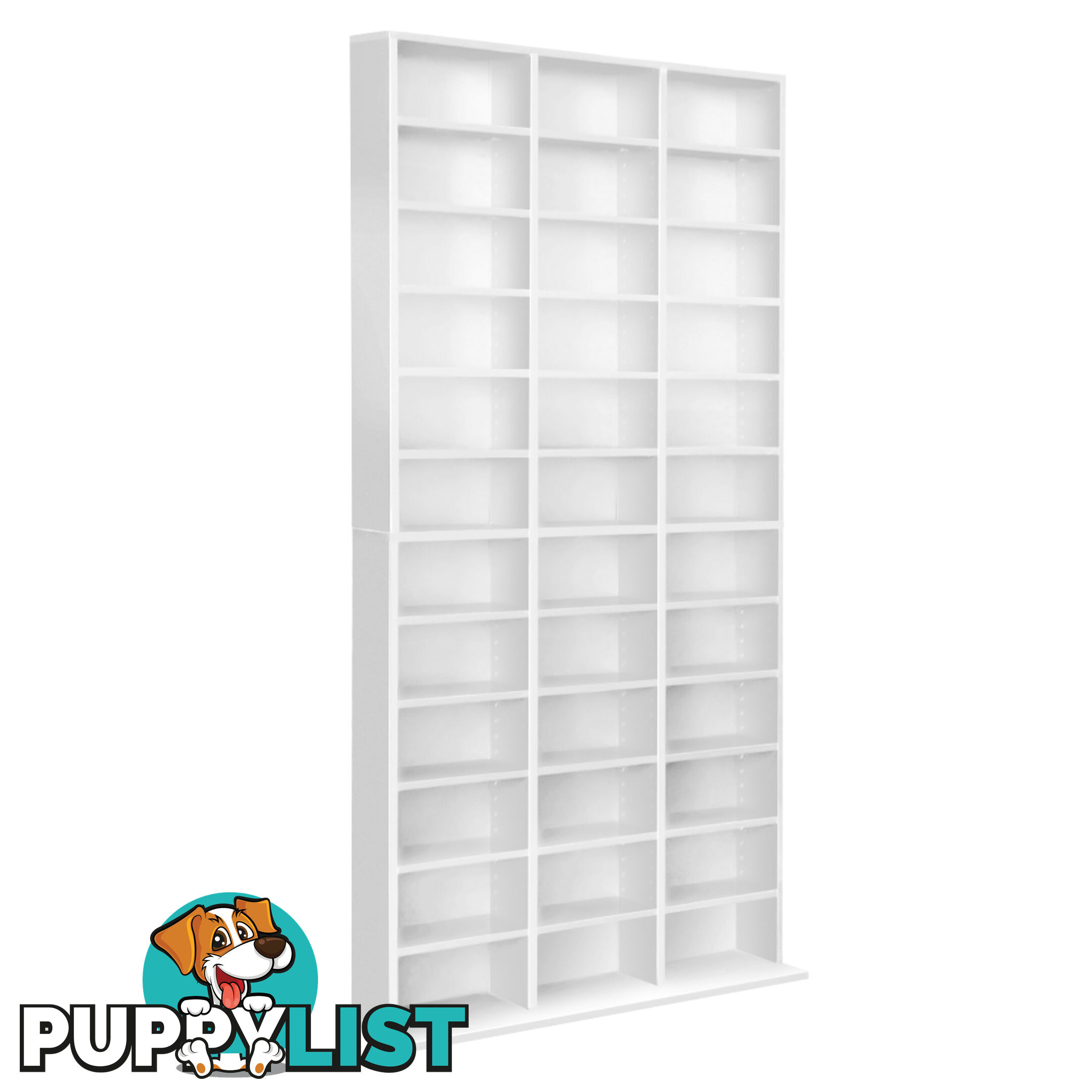 CD DVD Storage Shelf Rack Stand Cupboard Book Unit 528 DVD / 1116 CD White