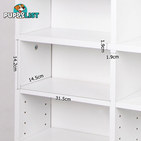 CD DVD Storage Shelf Rack Stand Cupboard Book Unit 528 DVD / 1116 CD White