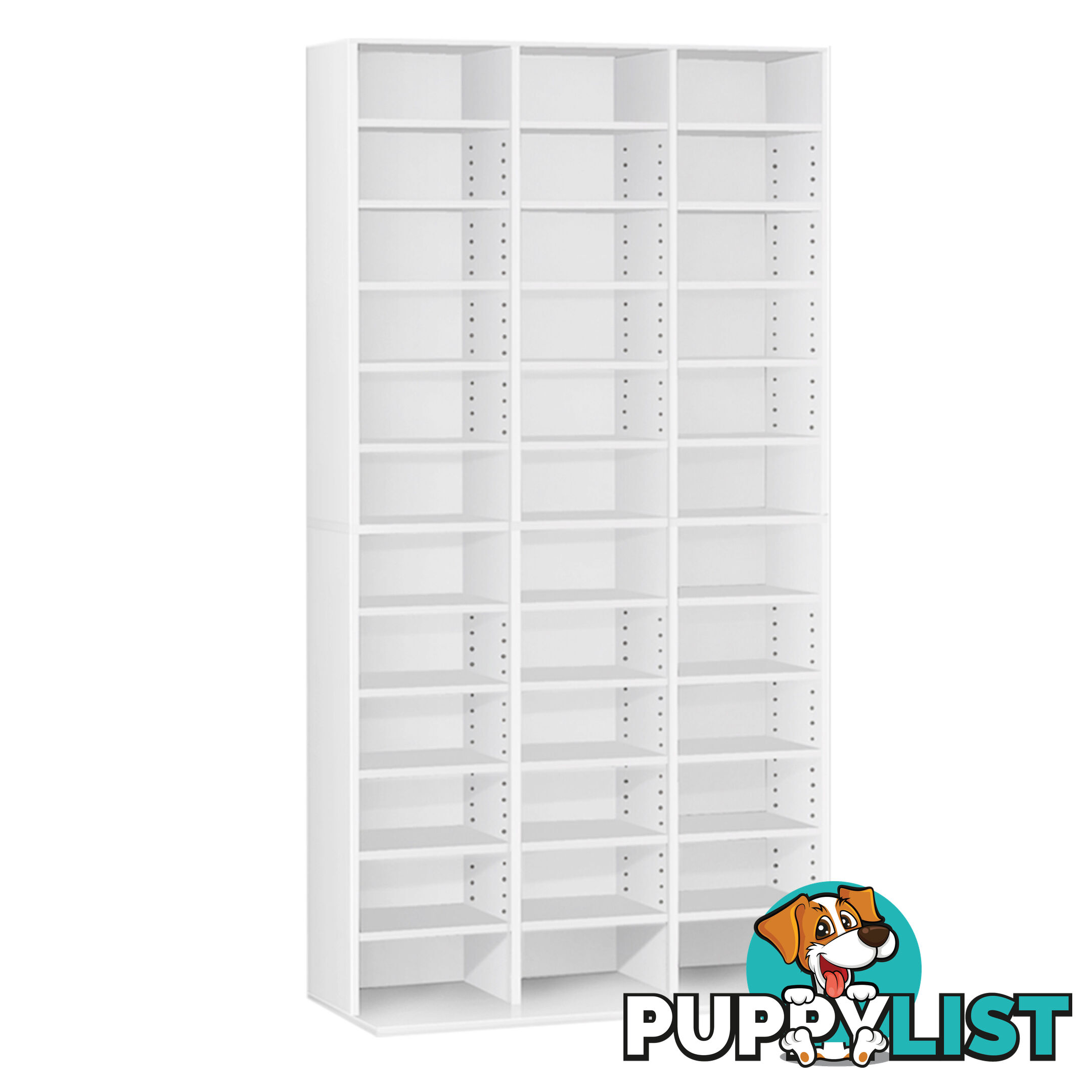 CD DVD Storage Shelf Rack Stand Cupboard Book Unit 528 DVD / 1116 CD White