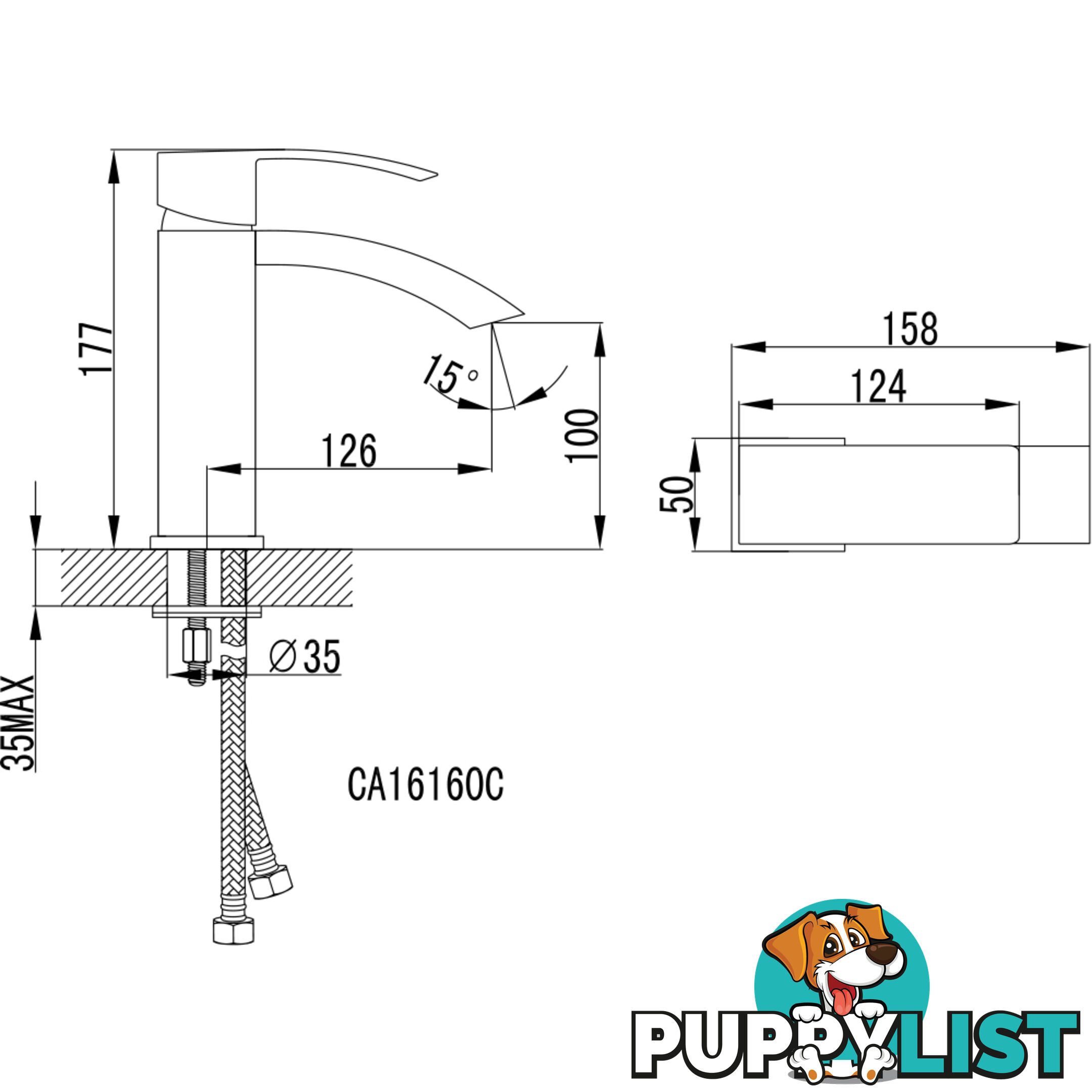 Single Lever Kitchen Laundry Basin Sink Mixer Tap Swivel Lavatory Faucet